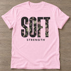 Light Pink Delicate Resolve T-shirt — rest and recovery design, for women who train