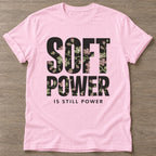 Light Pink Still Power T-shirt — rest and recovery design, for women who train