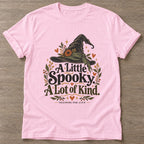 Light Pink Spooky A Lot T-shirt — funny gym slogan, for women who train and laugh about it