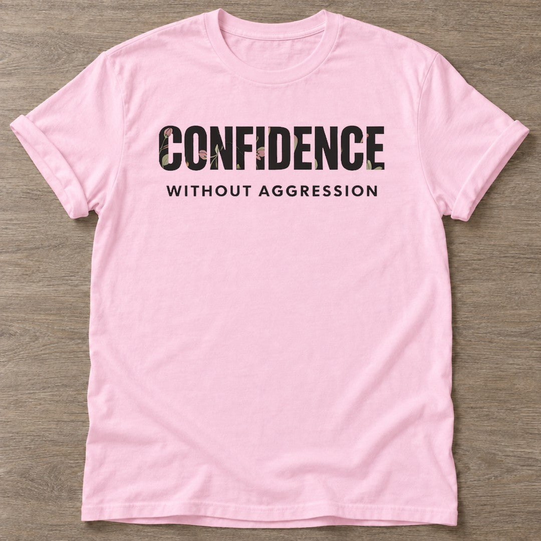 Light Pink Grace Over Force T-shirt — rest and recovery design, for women who train