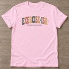 Light Pink Fitness-Ish T-shirt — funny gym slogan, for women who train and laugh about it