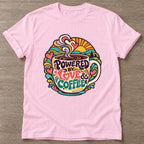 Light Pink Coffee Fuel T-shirt — funny gym slogan, for women who train and laugh about it