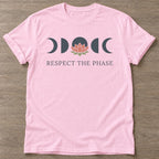 Light Pink Moon Lotus T-shirt — rest and recovery design, for women who train