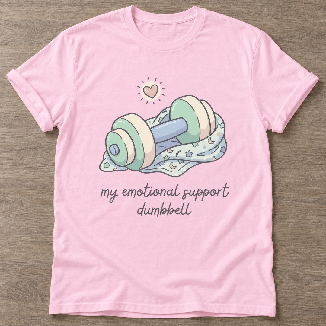 Light Pink Therapy Gains T-shirt — weightlifting design, for women who lift