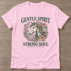 Light Pink Softness Is Strength T-shirt — rest and recovery design, for women who train