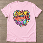 Light Pink Move With Kindness T-shirt — rest and recovery design, for women who train