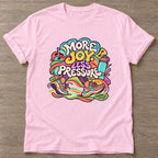 Light Pink Joy Over Pressure T-shirt — rest and recovery design, for women who train