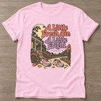 Light Pink Fresh Air Fright T-shirt — walking club design, for women who walk
