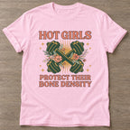 Light Pink Hot Girls Lift T-shirt — weightlifting design, for women who lift