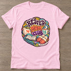 Light Pink Rested Mom Club T-shirt — rest and recovery design, for women who train