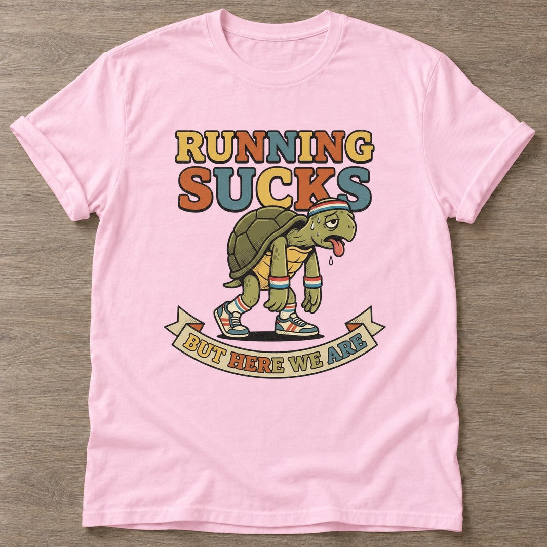 Light Pink Tortoise Vibes T-shirt — longevity training design, for women over 40