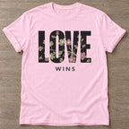 Light Pink Bloom Wins T-shirt — floral strength design, for women who train