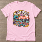 Light Pink Mom Gains T-shirt — weightlifting design, for women who lift