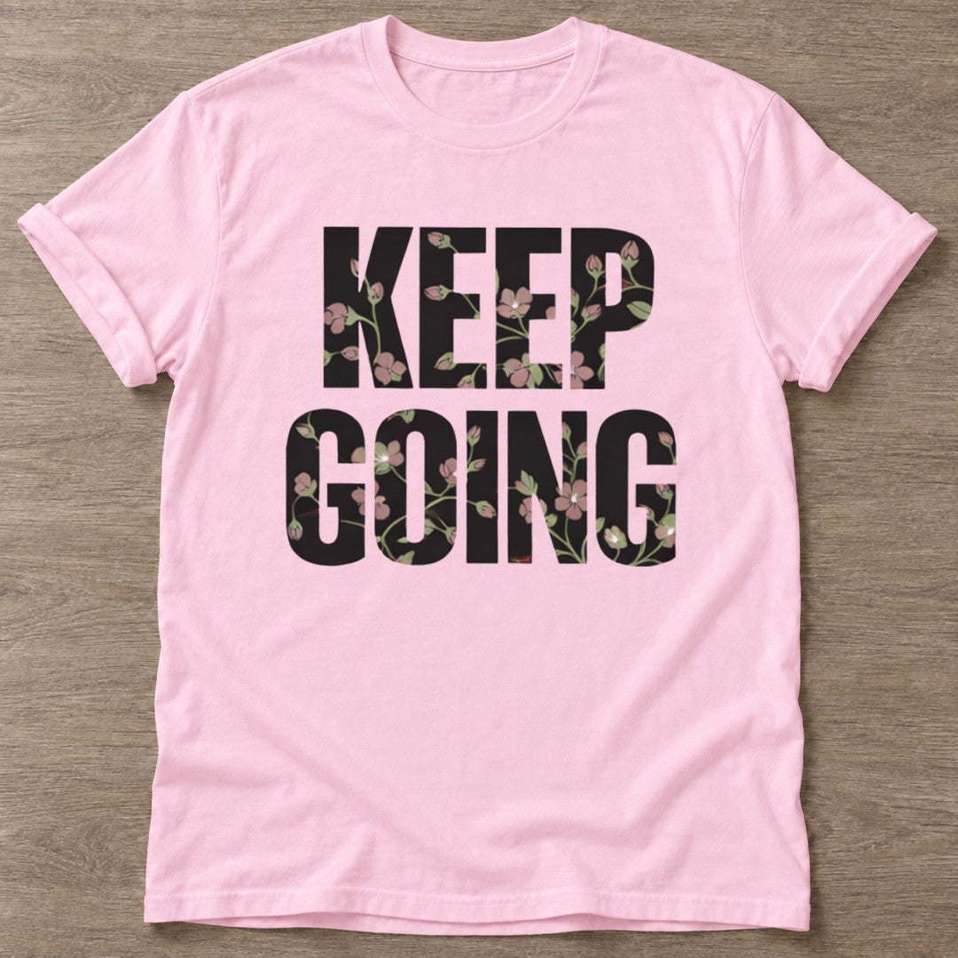 Light Pink Growth Mode T-shirt — growth mindset design, for women building a habit