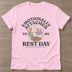 Light Pink Moth Moon Mood T-shirt — rest and recovery design, for women who train