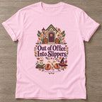 Light Pink Cozy Resignation T-shirt — rest and recovery design, for women who train