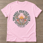Light Pink Bloom Repeat T-shirt — floral strength design, for women who train