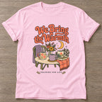 Light Pink Warmth Training T-shirt — rest and recovery design, for women who train