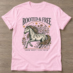 Light Pink Untamed Bloom T-shirt — floral strength design, for women who train