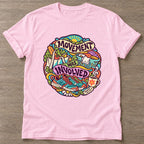 Light Pink Movement Was Involved T-shirt — funny gym slogan, for women who train and laugh about it