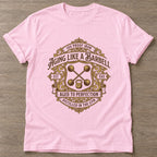 Light Pink Aged To Perfection T-shirt — longevity training design, for women over 40