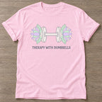 Light Pink Floral Iron T-shirt — floral strength design, for women who train