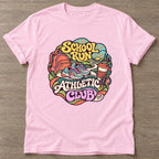 Light Pink Athletic Club T-shirt — gym club design, for women who train together
