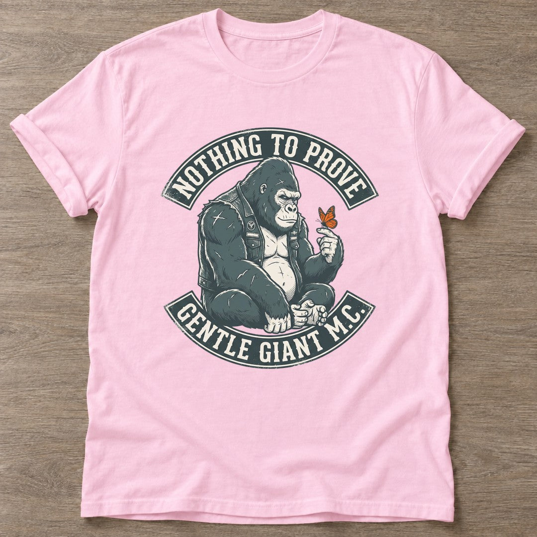 Light Pink Nothing To Prove T-shirt — body positive design, for every body in the gym
