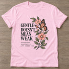 Light Pink Strong And Gentle T-shirt — rest and recovery design, for women who train