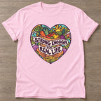 Light Pink Real Life Strong T-shirt — body positive design, for every body in the gym