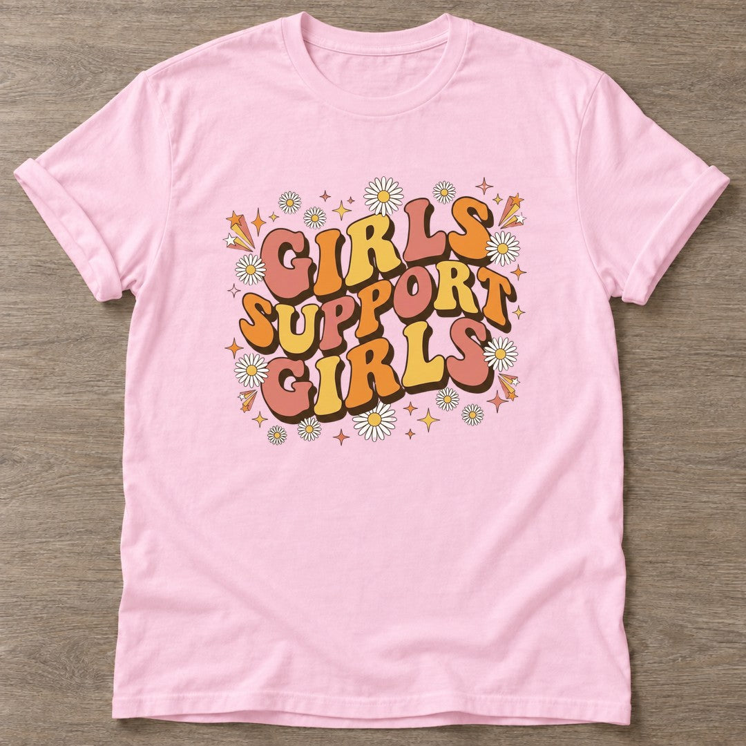 Light Pink Sisterhood Vibes T-shirt — gym club design, for women who train together