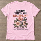 Light Pink Bloom Daily T-shirt — floral strength design, for women who train
