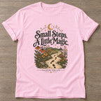 Light Pink Little Magic T-shirt — motivational slogan design, for women who train