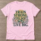 Light Pink Strong And Soft T-shirt — rest and recovery design, for women who train