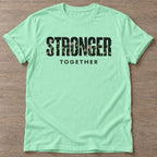 Mint Green Blooming Strength T-shirt — floral strength design, for women who train