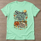 Mint Green One More Block T-shirt — walking club design, for women who walk