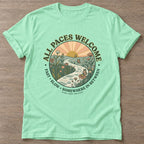 Mint Green Pace Yourself T-shirt — motivational slogan design, for women who train