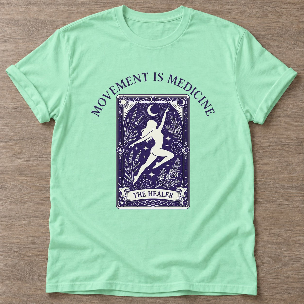 Mint Green Dance Alchemy T-shirt — everyday workout design, for women who move