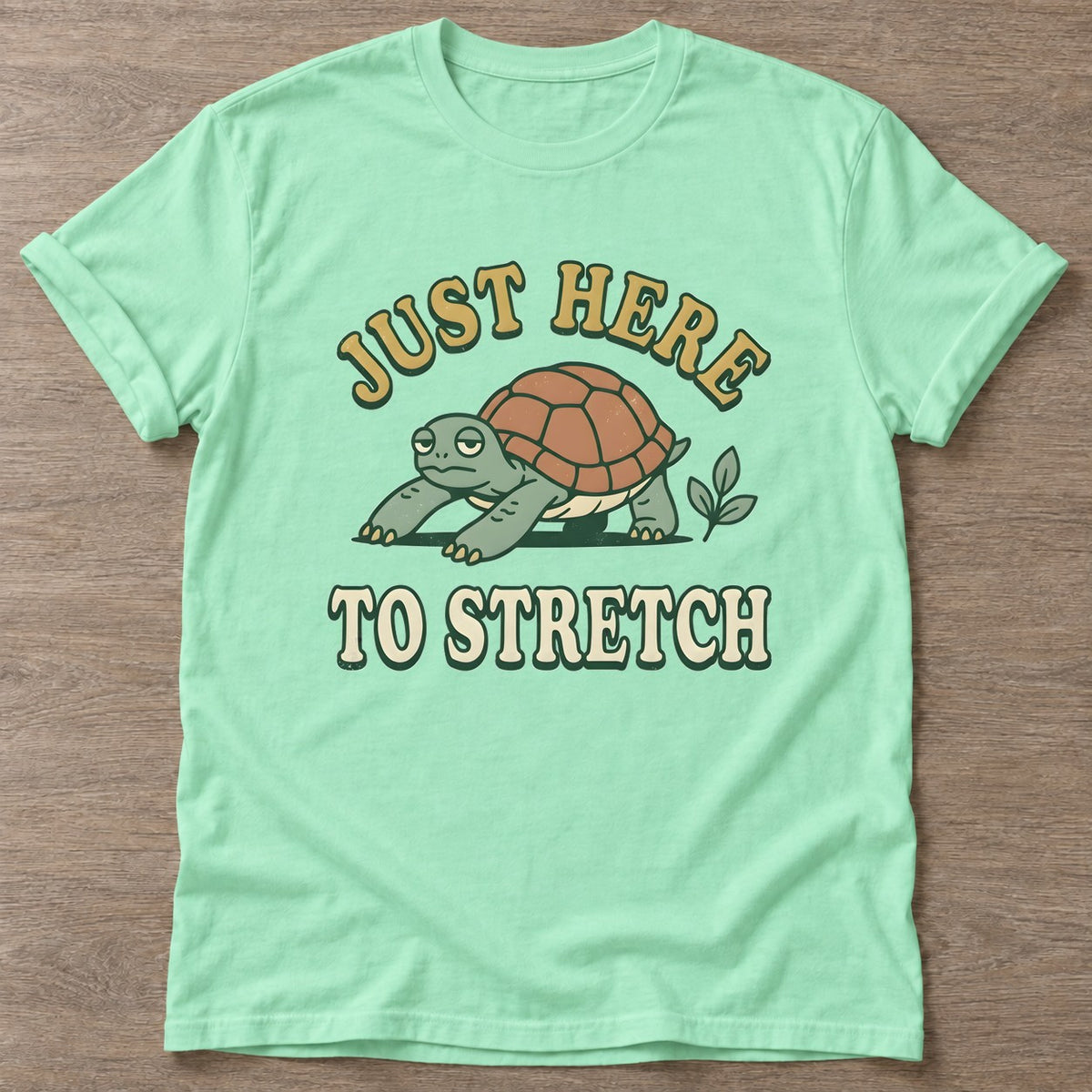 Mint Green Slow Vibes T-shirt — rest and recovery design, for women who train