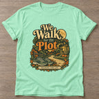 Mint Green Plot Training T-shirt — funny gym slogan, for women who train and laugh about it