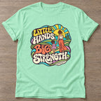 Mint Green Growing Strong Together T-shirt — growth mindset design, for women building a habit
