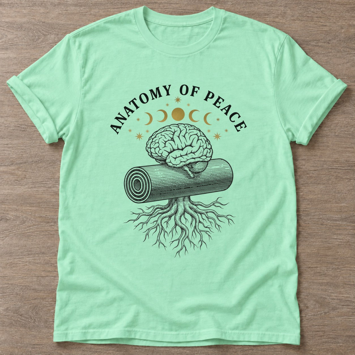 Mint Green Mindful Growth T-shirt — growth mindset design, for women building a habit
