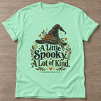 Mint Green Spooky A Lot T-shirt — funny gym slogan, for women who train and laugh about it
