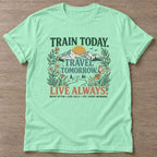 Mint Green Every Morning Matters T-shirt — motivational slogan design, for women who train