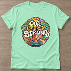 Mint Green Strong Grip T-shirt — weightlifting design, for women who lift