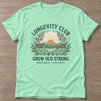 Mint Green Golden Years T-shirt — longevity training design, for women over 40