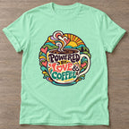 Mint Green Coffee Fuel T-shirt — funny gym slogan, for women who train and laugh about it