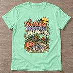 Mint Green Room For Memories T-shirt — motivational slogan design, for women who train