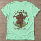 Mint Green Zen Gains T-shirt — funny gym slogan, for women who train and laugh about it