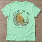 Mint Green Celestial Recovery T-shirt — rest and recovery design, for women who train